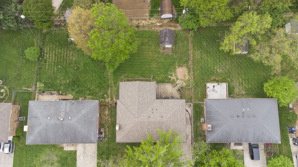 Aerial photo showing the property for the Real Estate listing. 